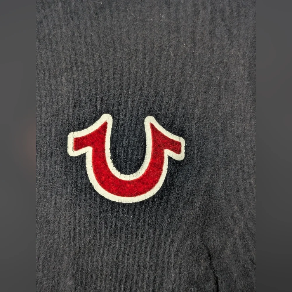 Men's Classic Logo True Religion Black T Shirt Size XL